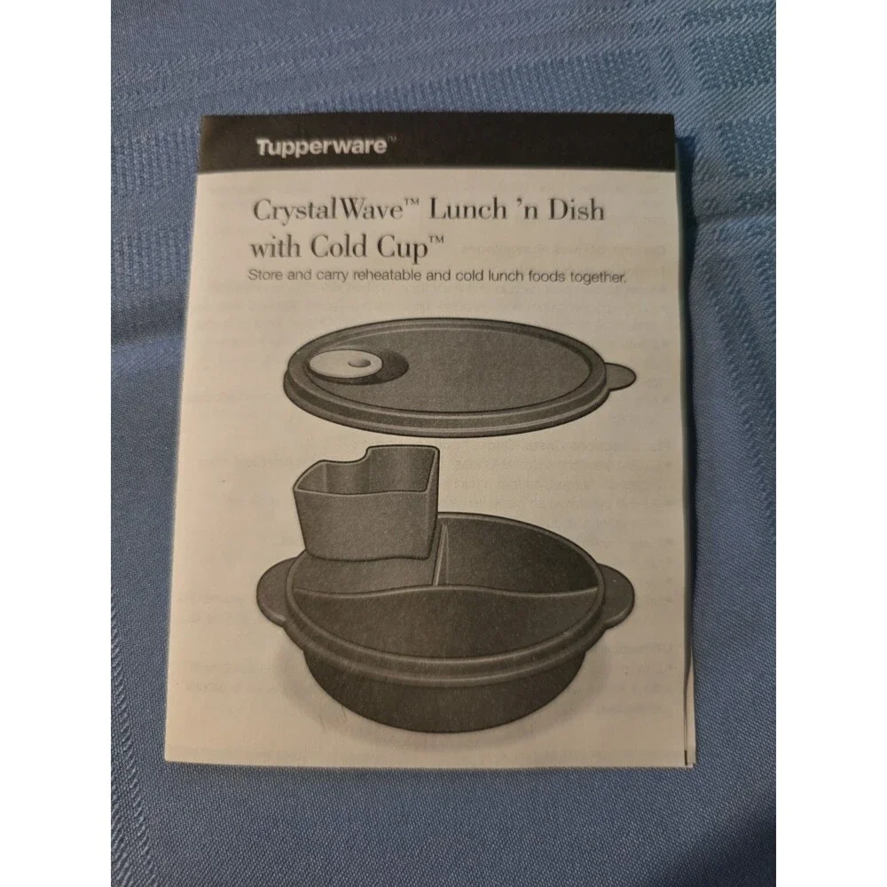 Tupperware CrystalWave Lunch 'n Dish With Cold Cup